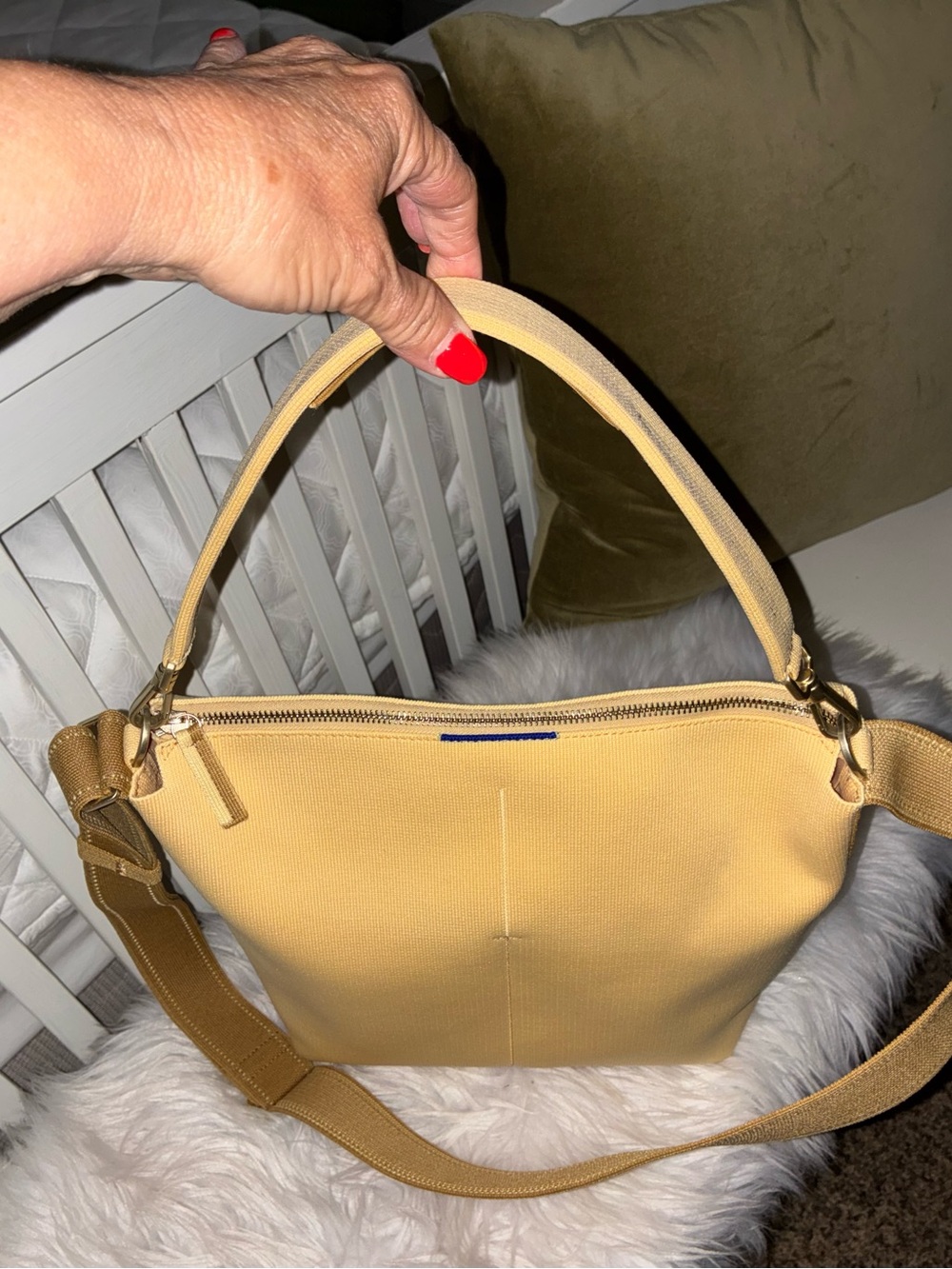 Like New Rothy’s Mini Zip Bucket Bag ButterYellow - Picture 8 of 12